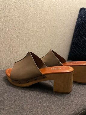 Women's Ana "Elissa" Short Heeled Sandals, Memory Foam, Size 11